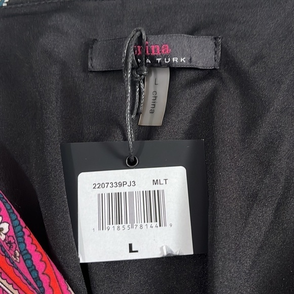 Trina Turk Birch Paisley Print Stretch Jersey Mini Dress Size L NWT - Picture 6 of 10